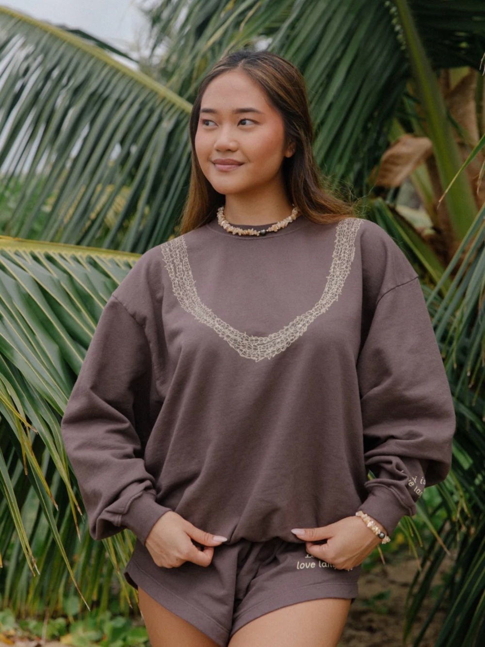 MahinaMade Lei sweatshirt and shorts